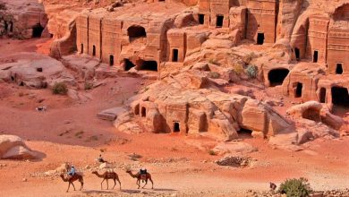 Photo of Petra. Ancient rock-cut city in Jordan
